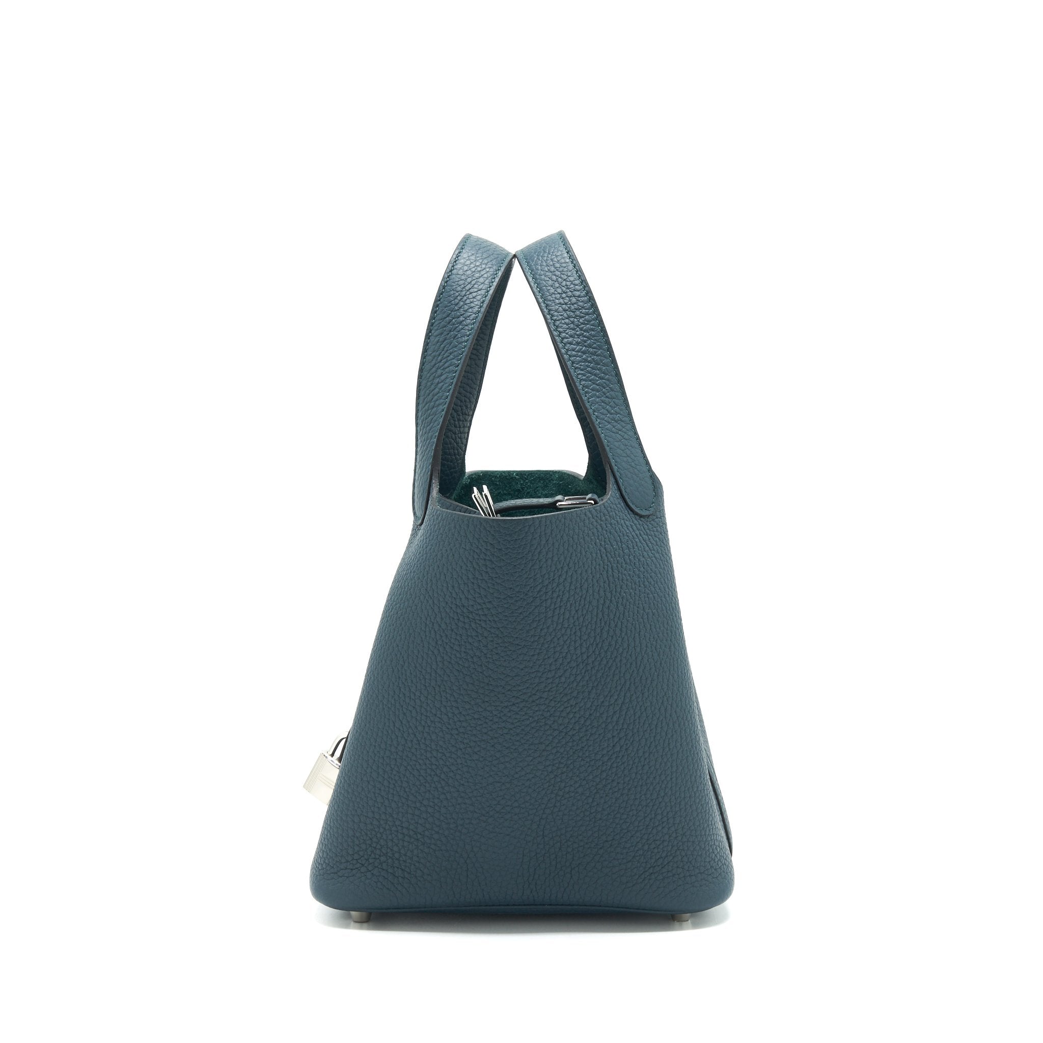 HERMES PICOTIN 18 LOCK BAG 6O VERT CYPRES SHW