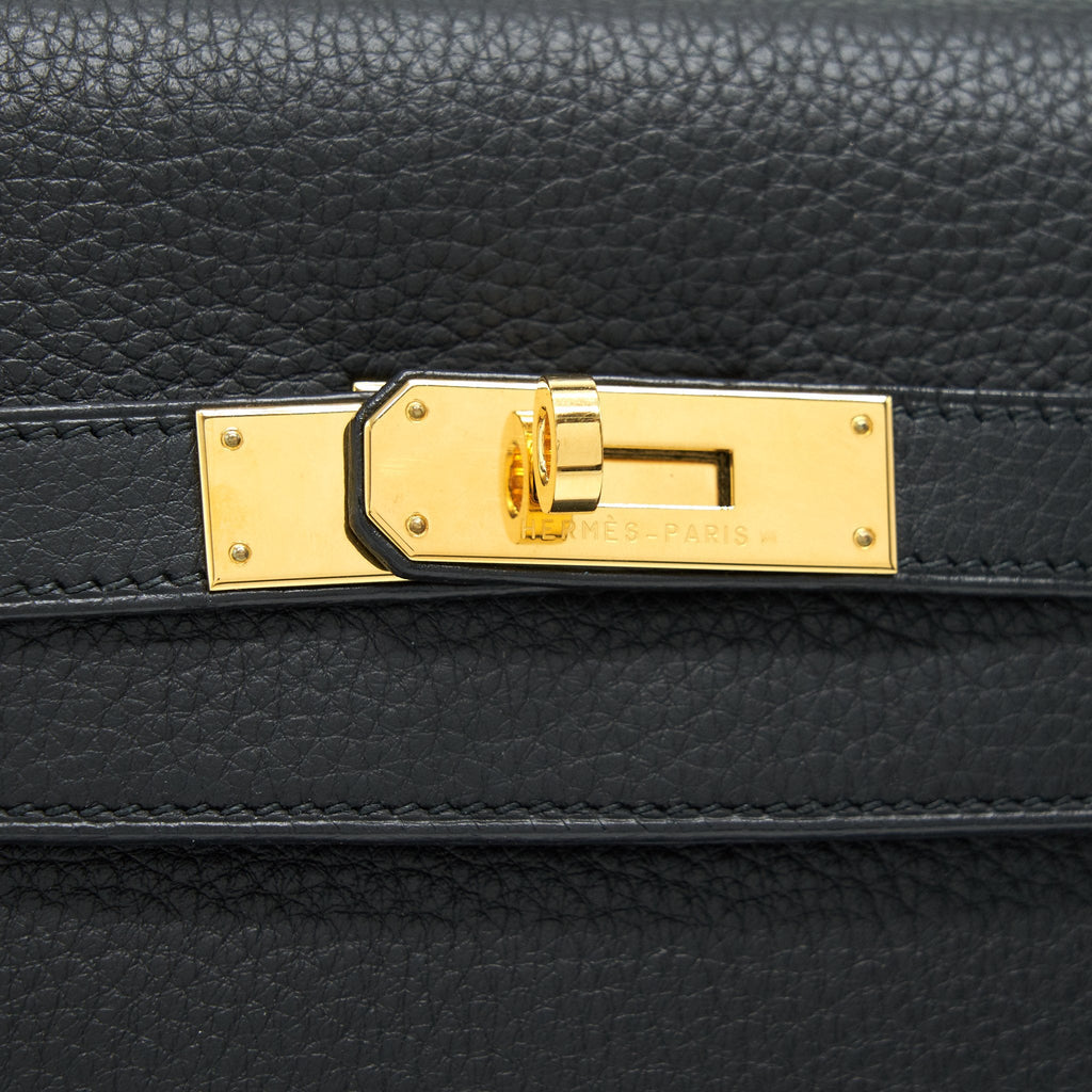 HERMES KELLY 32 BLACK GHW