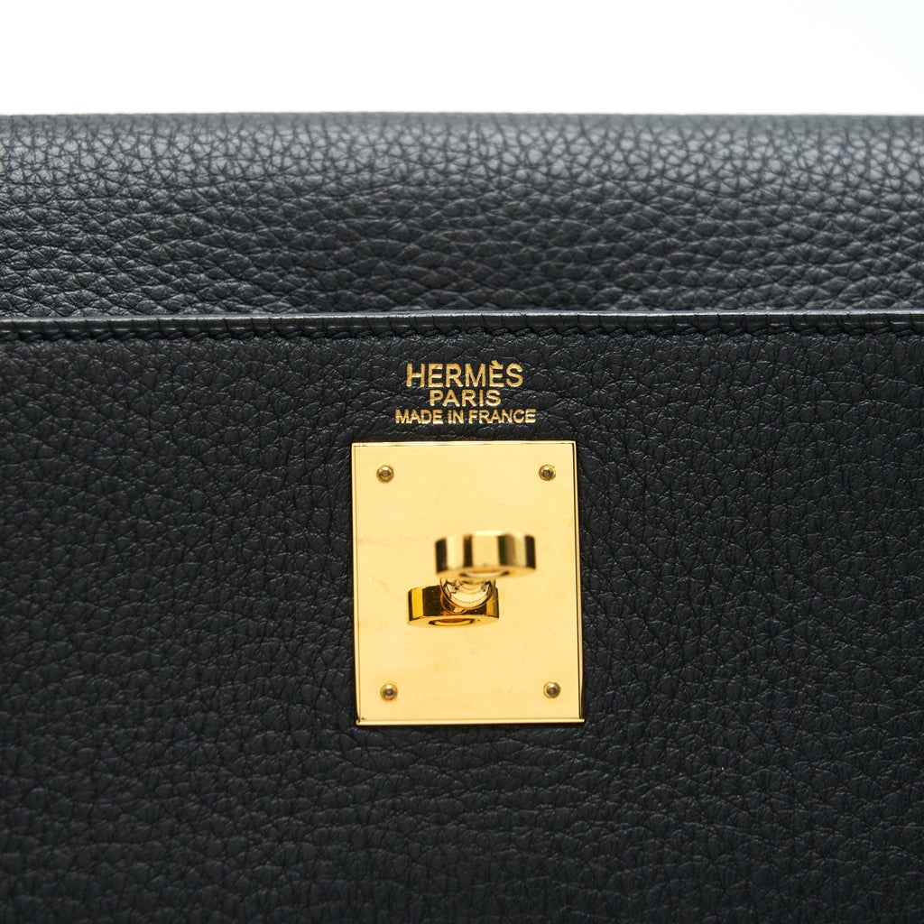 HERMES KELLY 32 BLACK GHW