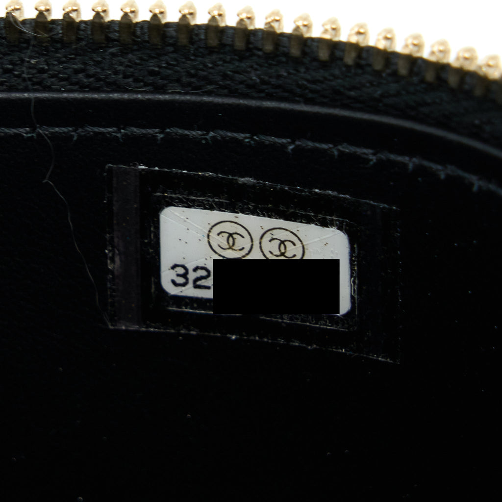 CHANEL LETTER TOP HANDLE LONG VANITY CAVIAR BLACK GHW