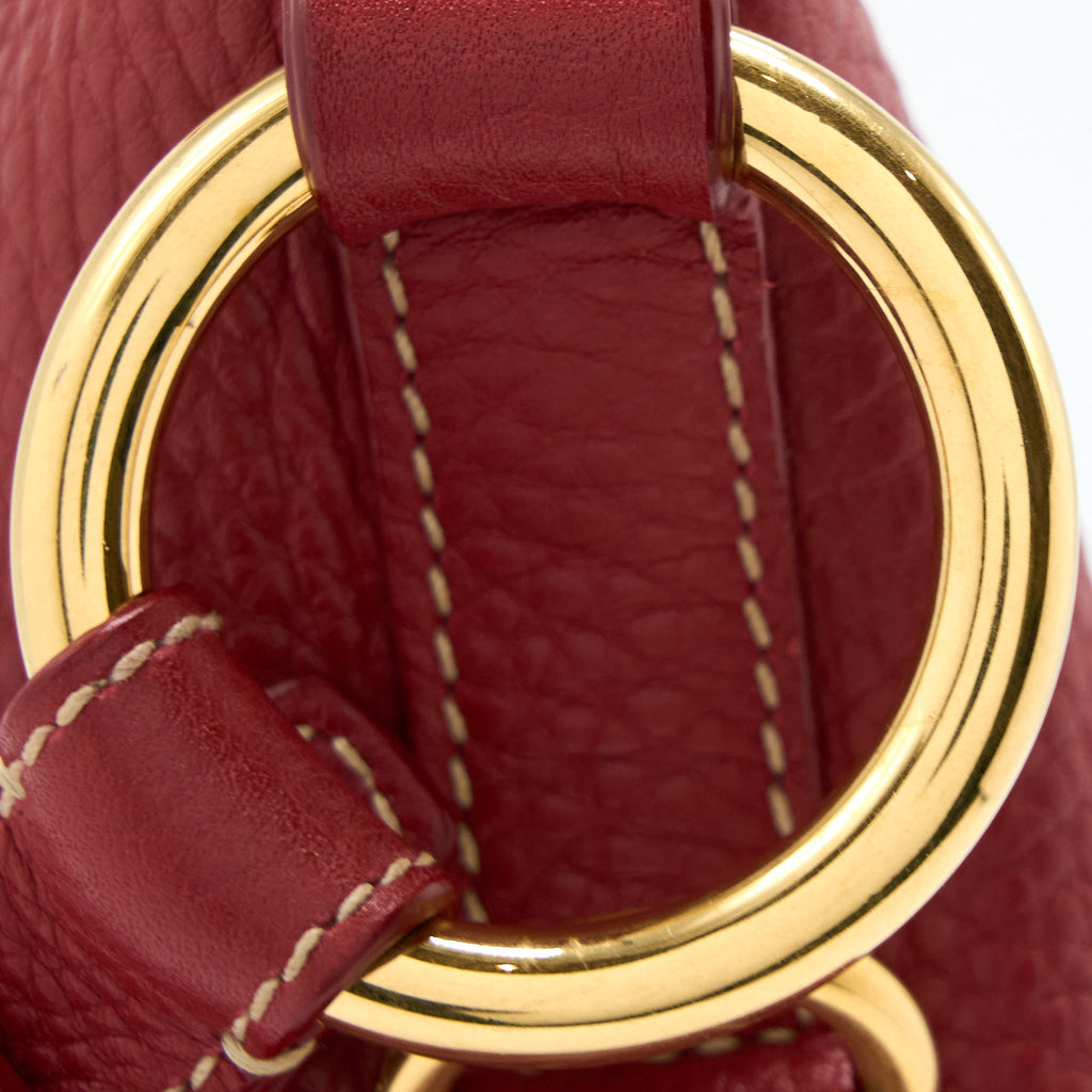 PRADA VITELLO DAINO BAG CALFSKIN RED GHW
