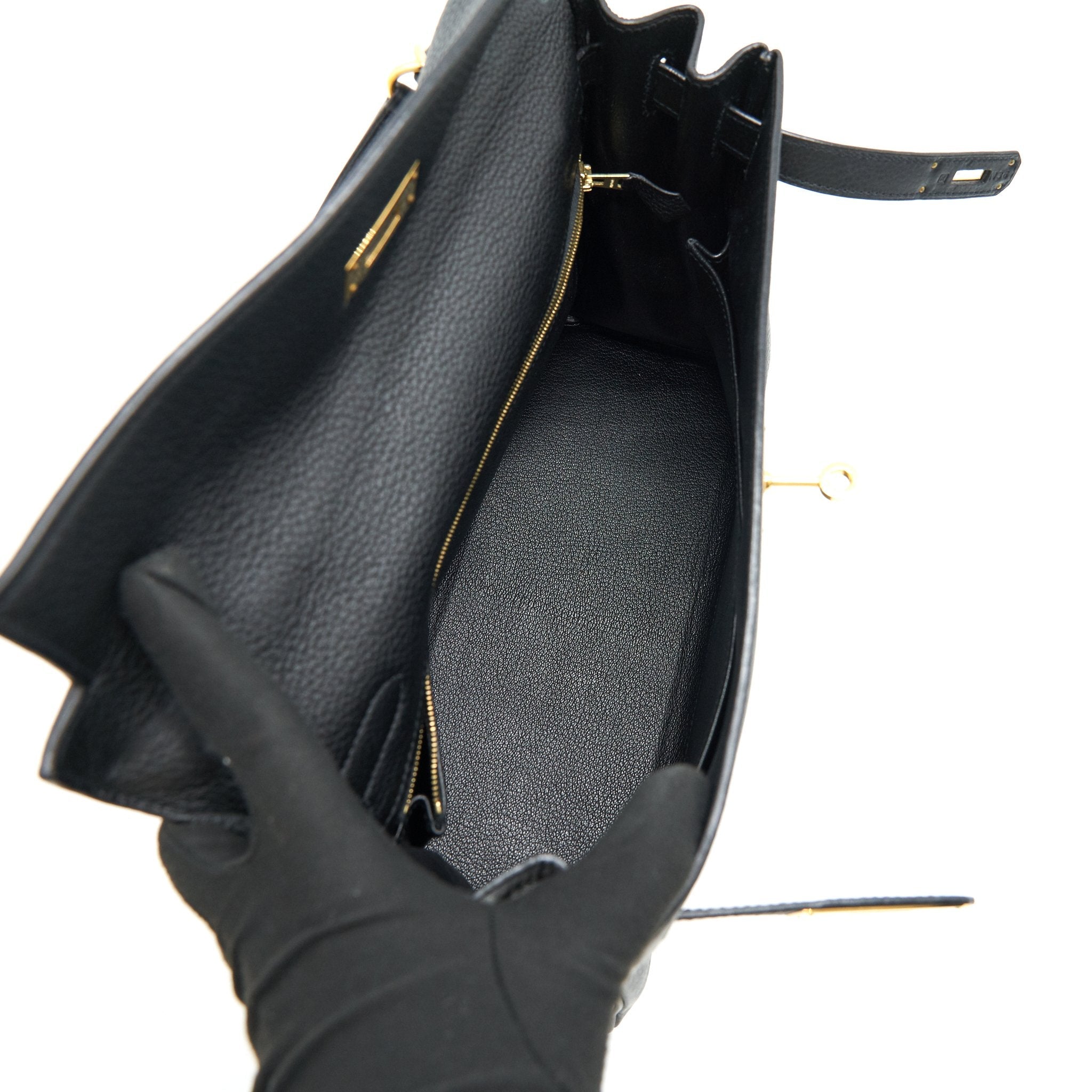 HERMES KELLY 32 BLACK GHW