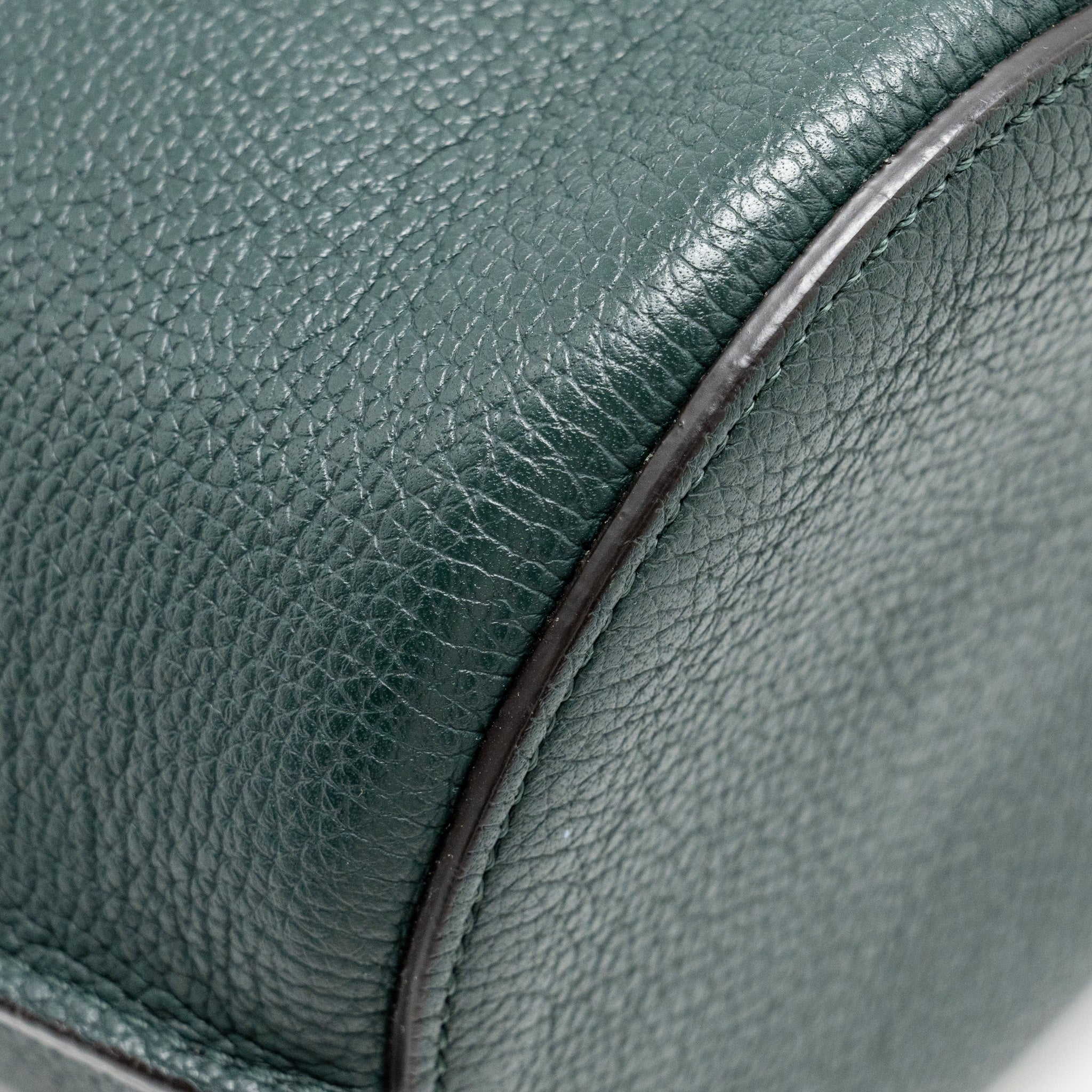 CELINE NANO BUCKET BIG BAG GRAINED CALFSKIN DARK GREEN SHW