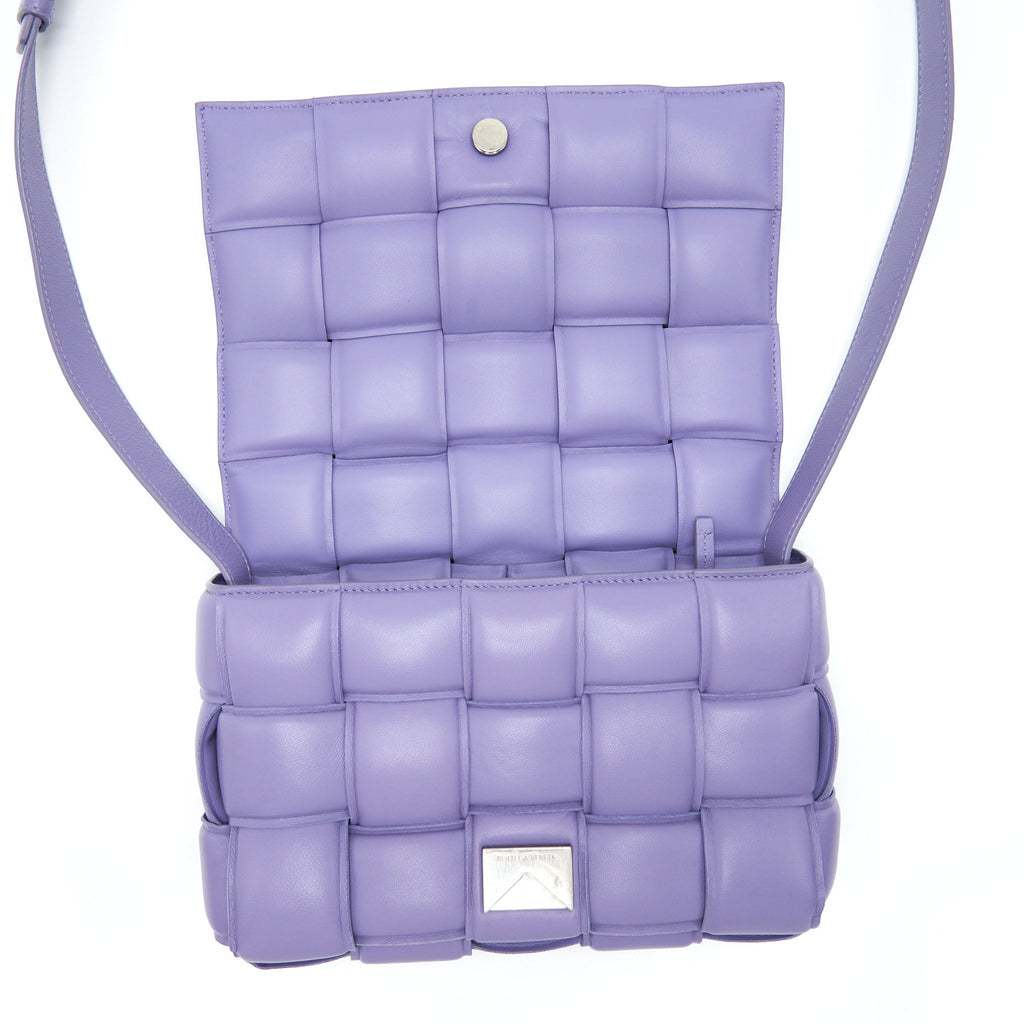 BOTTEGA VENETA PADDED CASSETTE BAG NAPPA LEATHER LAVENDER SHW