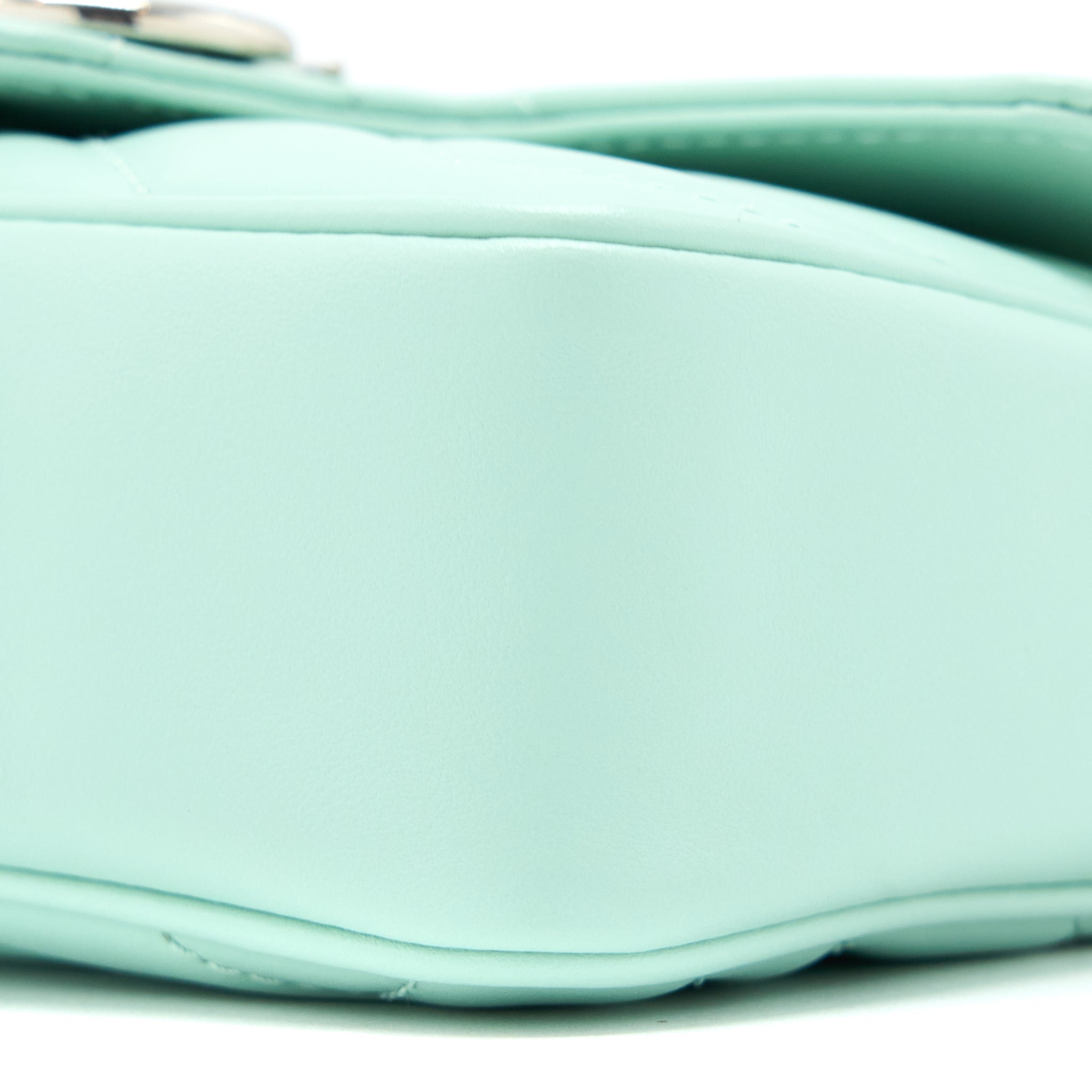 GUCCI GG MARMONT SUPER MINI BAG CALFSKIN MINT GREEN SHW