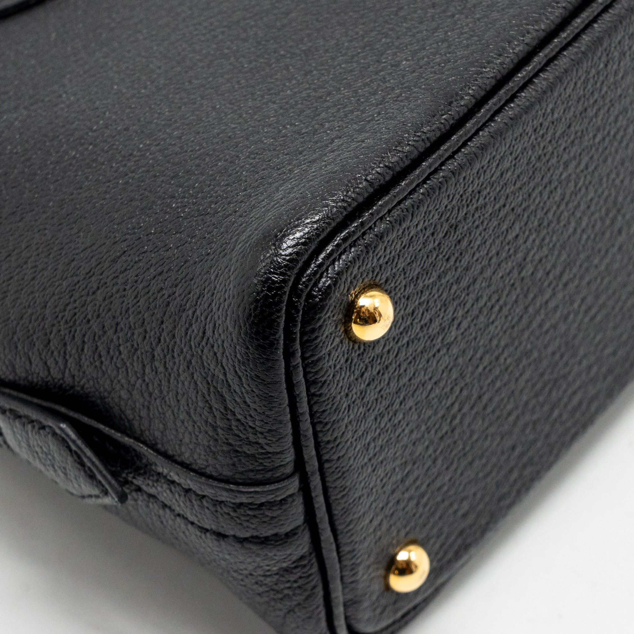 HERMES MINI BOLIDE CHEVRE MYSORE BLACK GHW