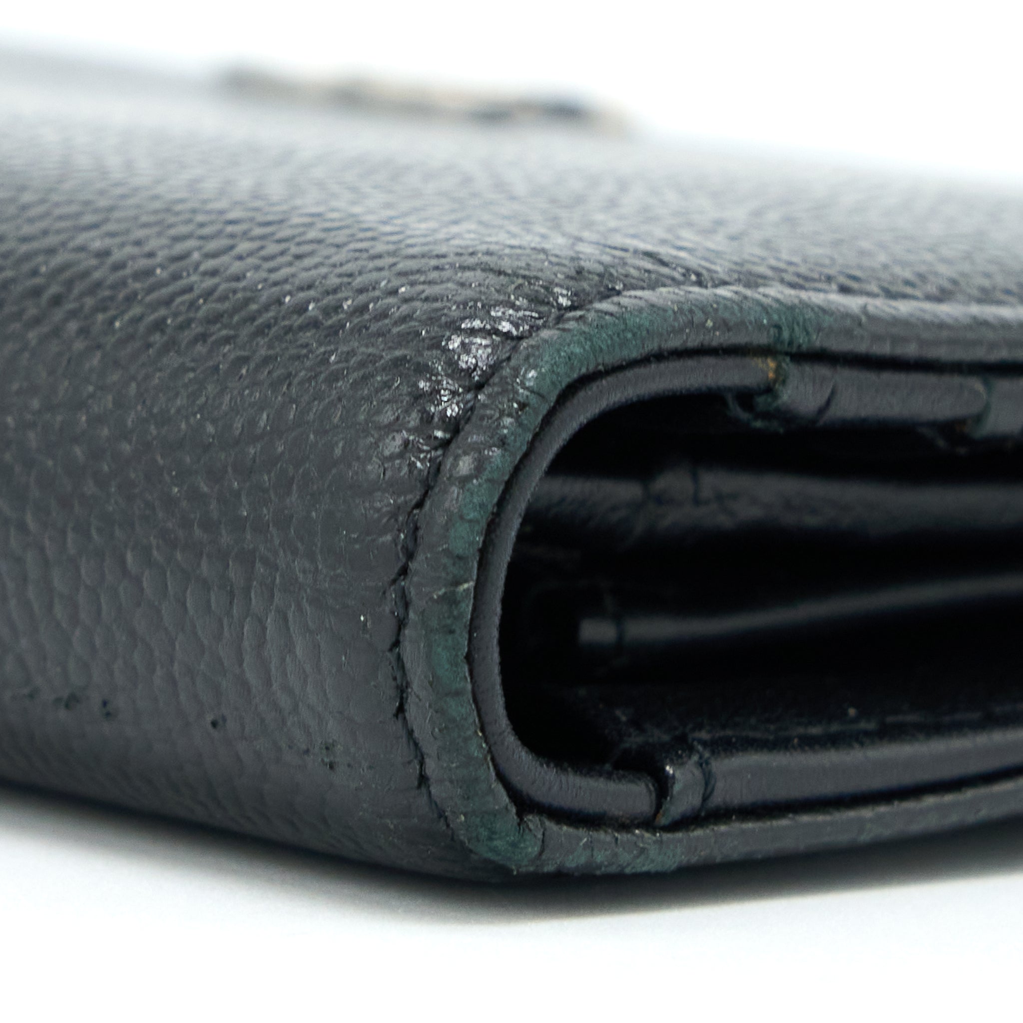 CHANEL CC LOGO LONG WALLET CAVIAR BLACK SHW