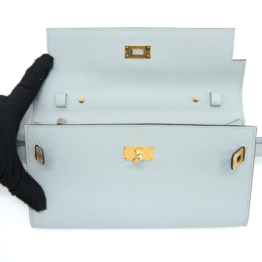 HERMES KELLY TO GO EPSOM BLUE GLACIER GHW