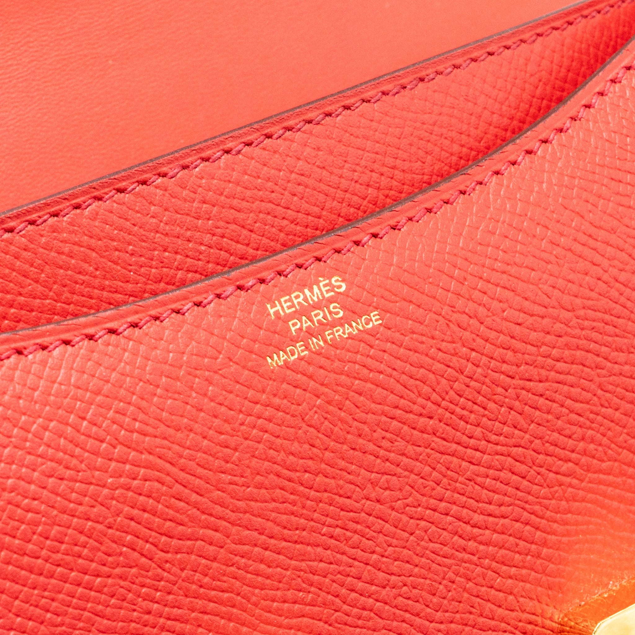 HERMES MINI CONSTANCE EPSOM Q5 ROUGE CASAQUE GHW
