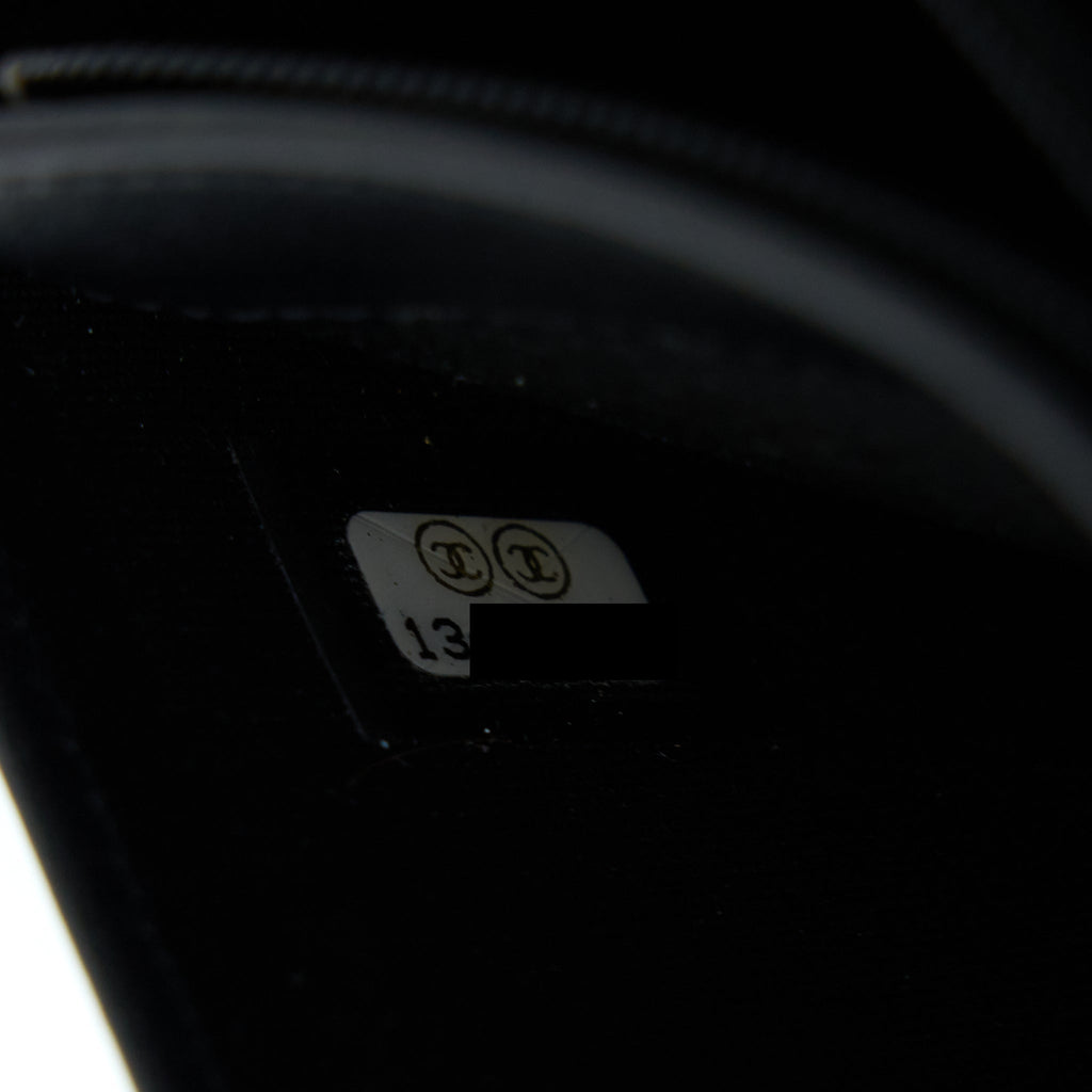 CHANEL CC LOGO LONG WALLET CAVIAR BLACK SHW