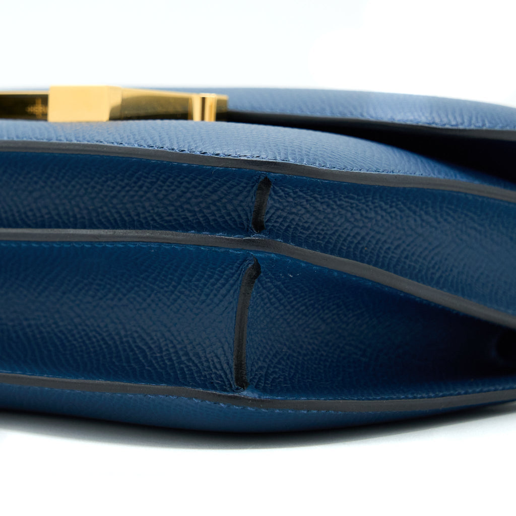 HERMES MINI CONSTANCE EPSOM S4 DEEP BLUE GHW