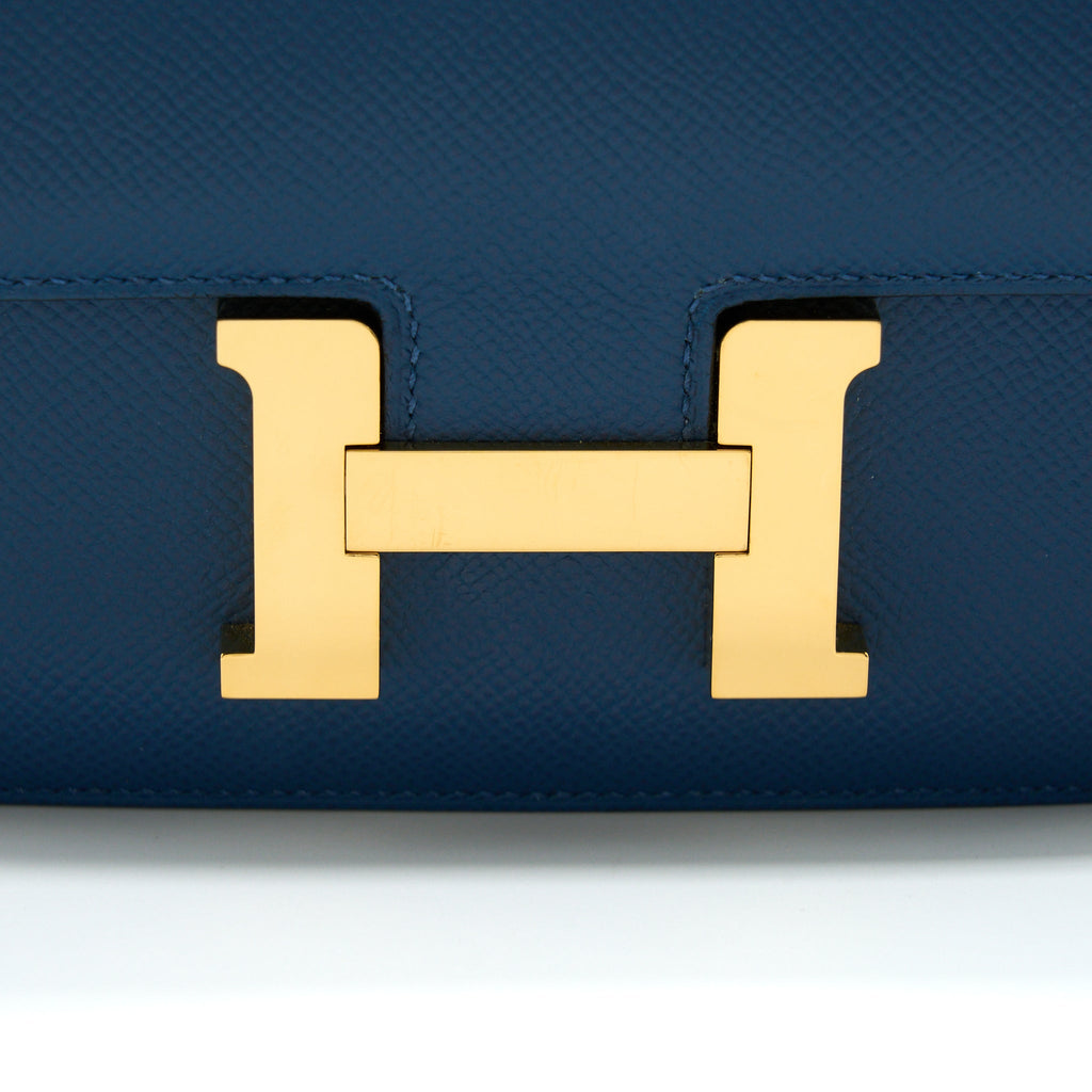 HERMES MINI CONSTANCE EPSOM S4 DEEP BLUE GHW