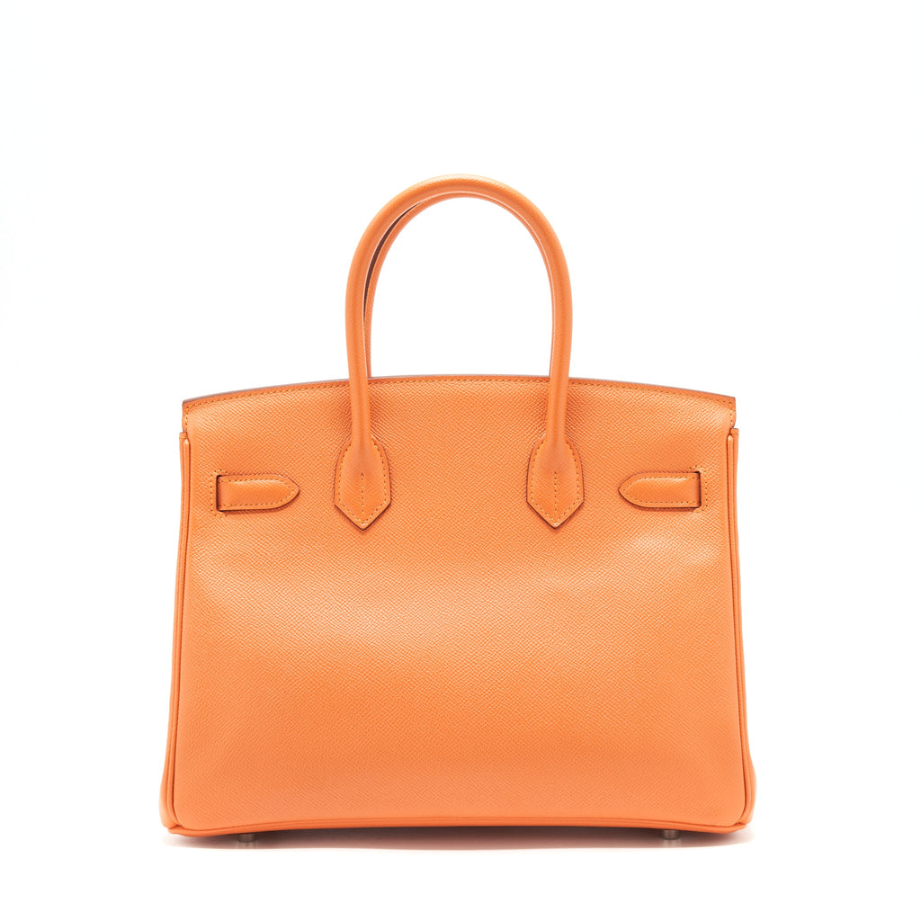 HERMES BIRKIN 30 EPSOM ORANGE SHW