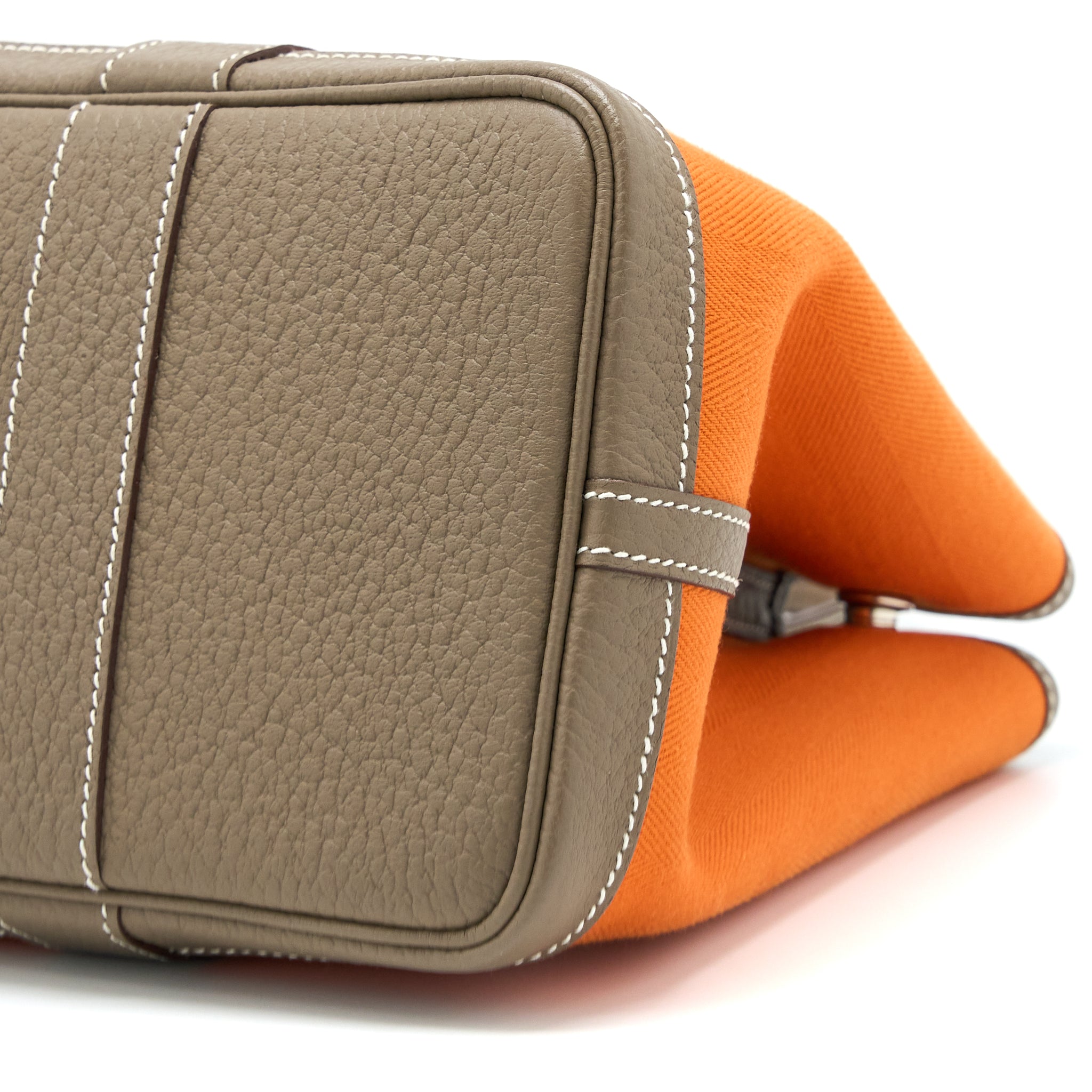 HERMES GARDEN PARTY 30 CANVAS/NEGONDA ORANGE/ETOUPE SHW