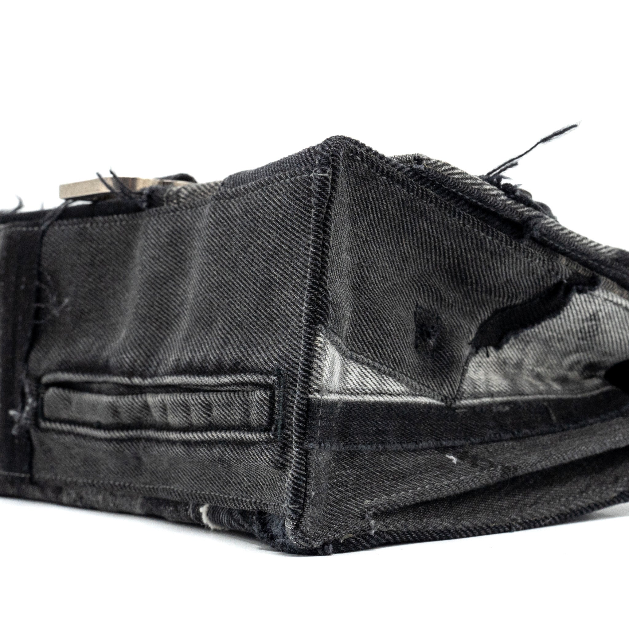 BALENCIAGA MEDIUM HOURGLASS BAG LIMITED EDITION DENIM BLACK/MULTICOLOUR SHW