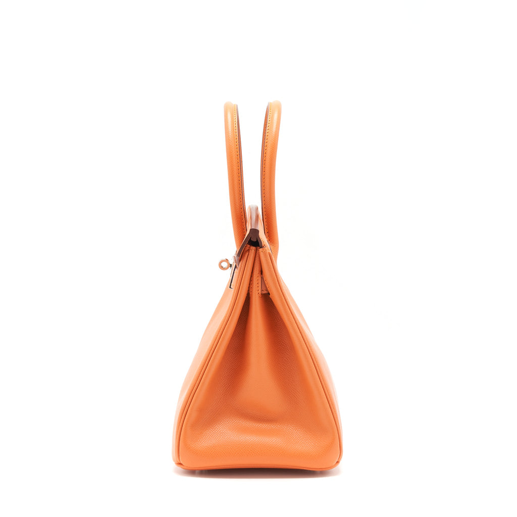 HERMES BIRKIN 30 EPSOM ORANGE SHW