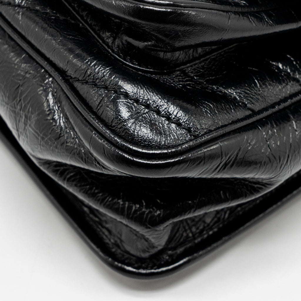 SAINT LAURENT/YSL MEDIUM NIKI BAG VINTAGE CALFSKIN BLACK SHW