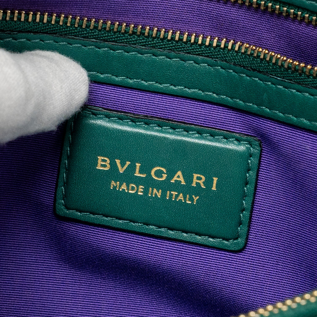 BVLGARI SERPENTI FOREVER BAG CALFSKIN GREEN LGHW