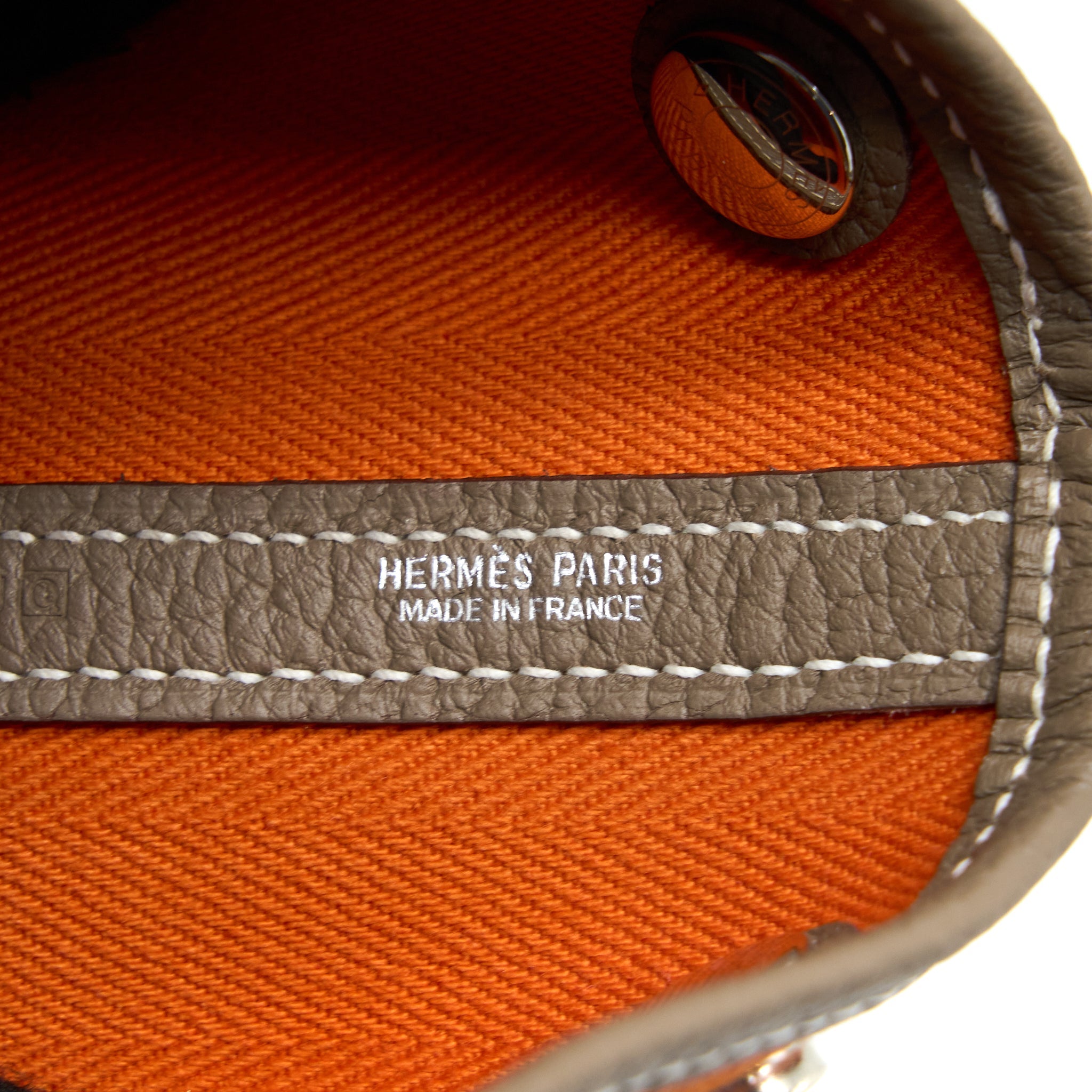 HERMES GARDEN PARTY 30 CANVAS/NEGONDA ORANGE/ETOUPE SHW