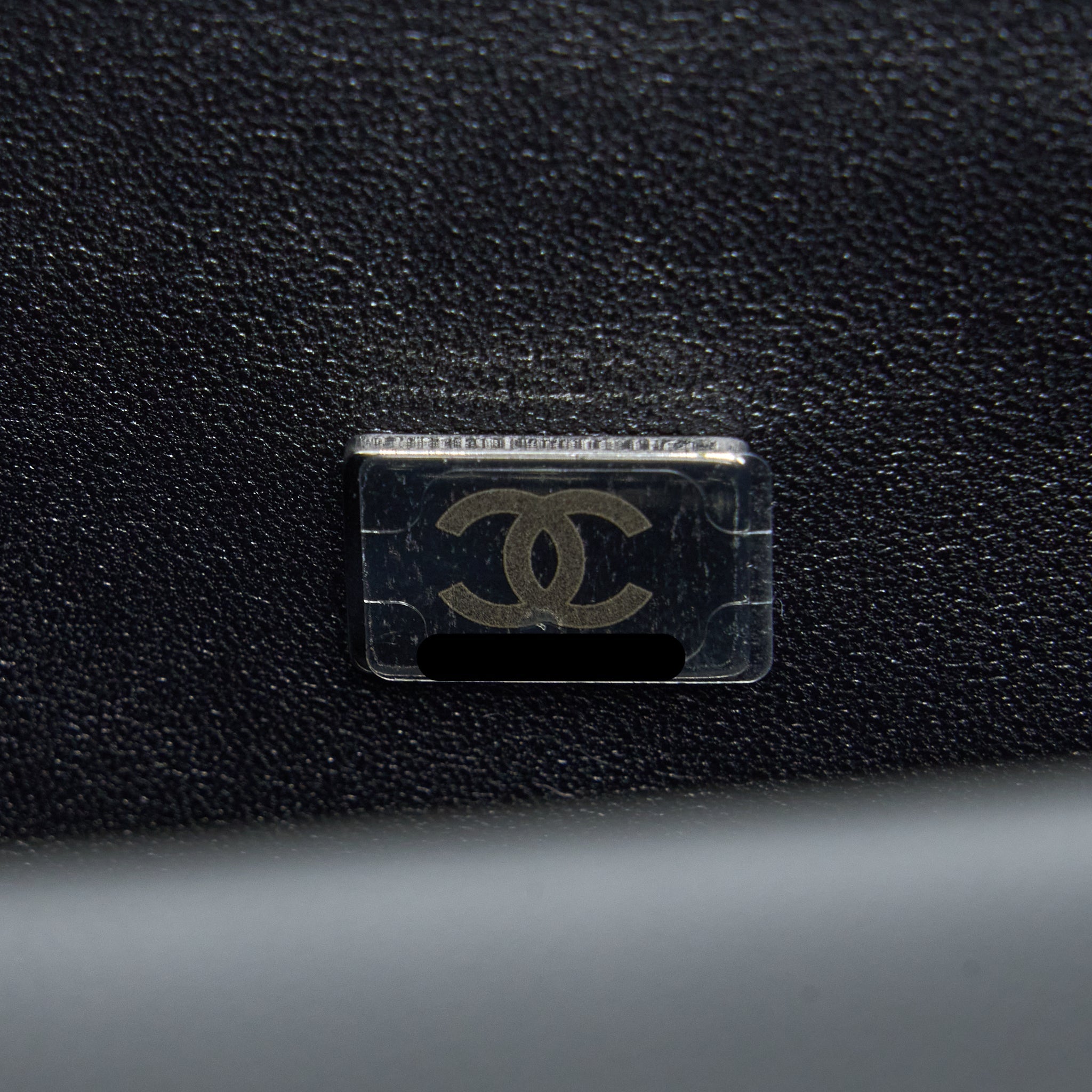 CHANEL SMALL BOY BAG CAVIAR BLACK RUTHENIUM SHW (MICROCHIP)