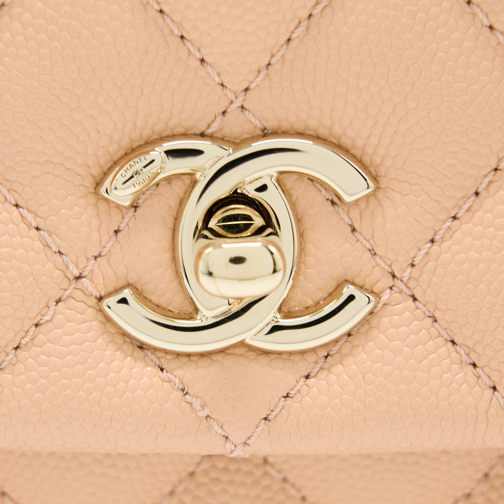 CHANEL SMALL COCO HANDLE CAVIAR LIGHT PINK LGHW