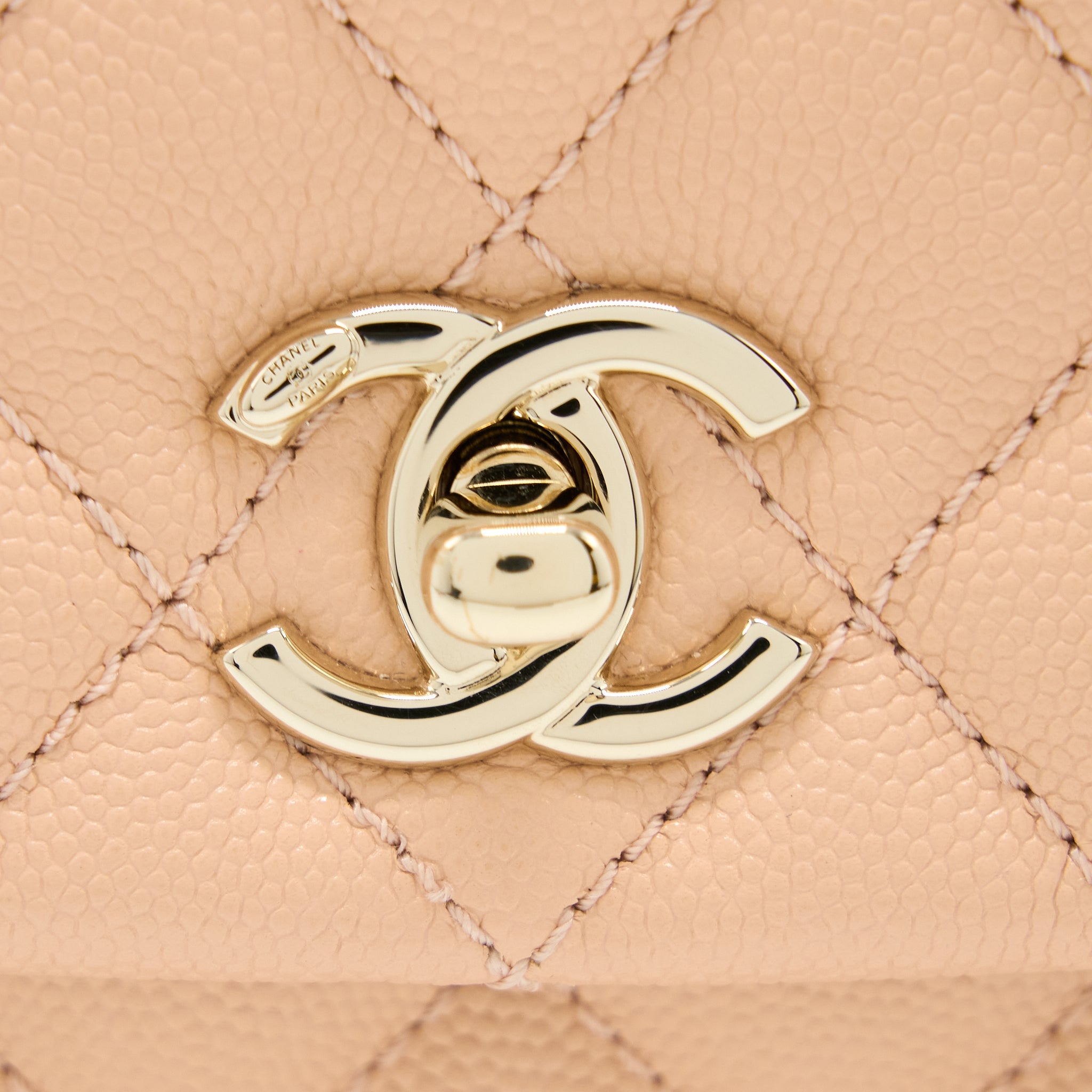 CHANEL SMALL COCO HANDLE CAVIAR LIGHT PINK LGHW
