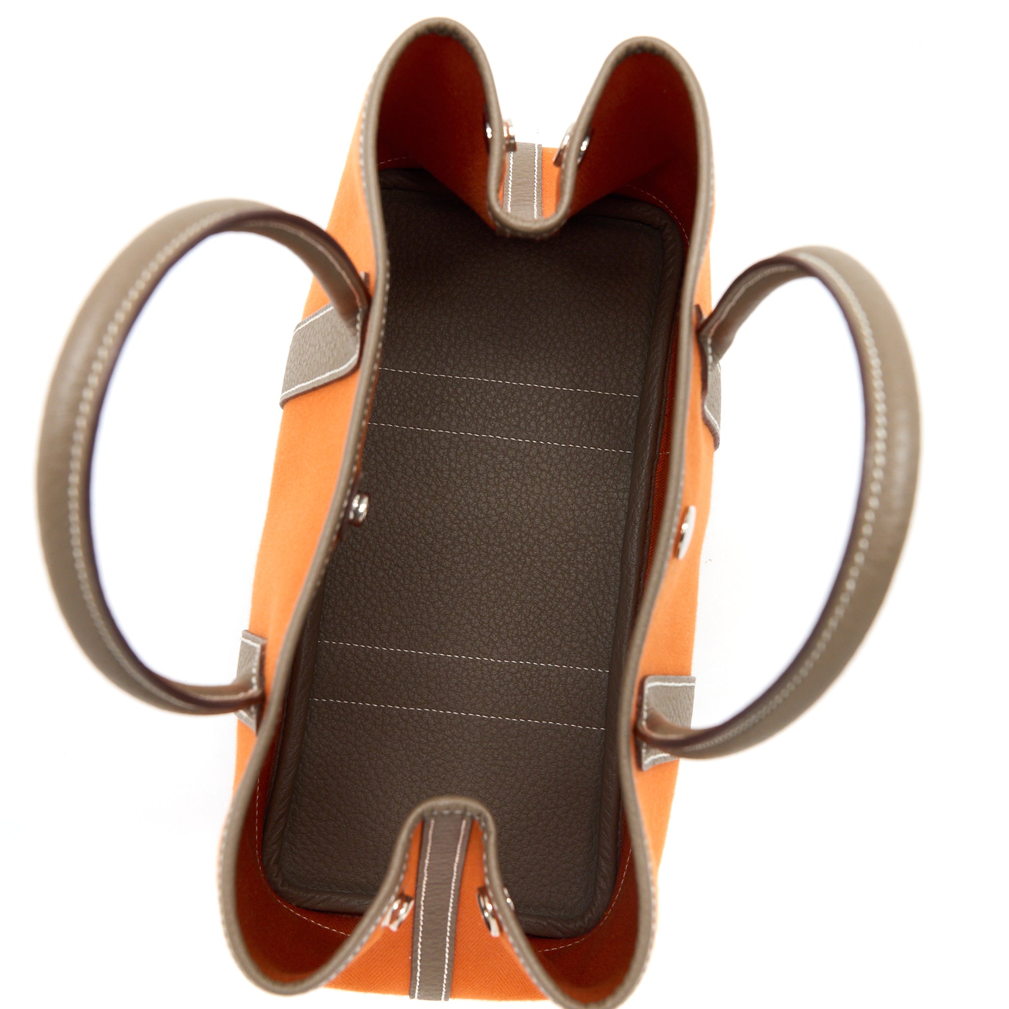 HERMES GARDEN PARTY 30 CANVAS/NEGONDA ORANGE/ETOUPE SHW