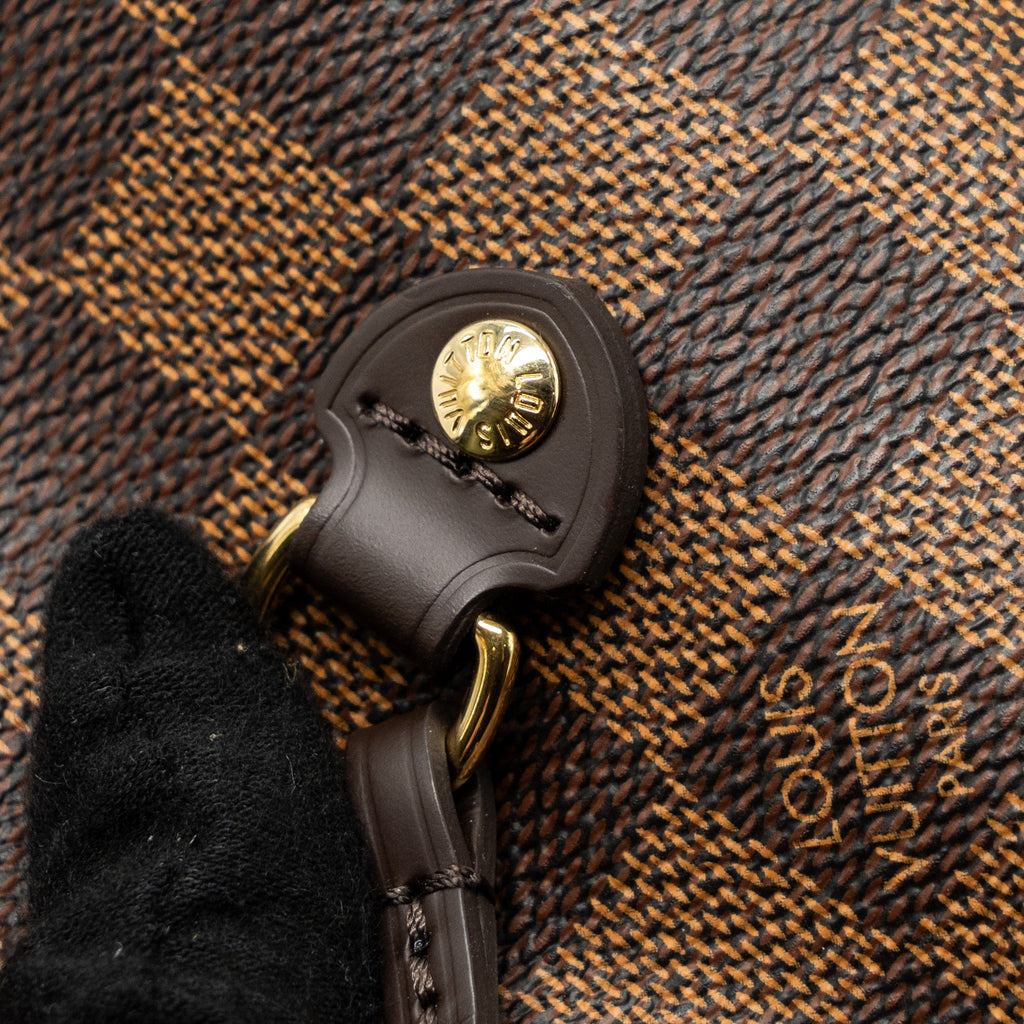 LOUIS VUITTON NEVERFULL MM MONOGRAM DAMIER EBENE CANVAS / ROSE BALLERINA GHW