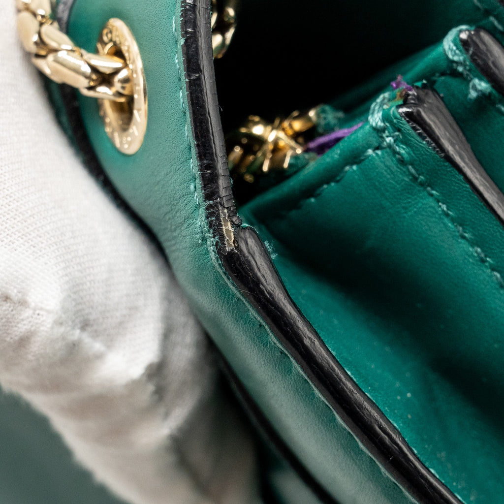 BVLGARI SERPENTI FOREVER BAG CALFSKIN GREEN LGHW