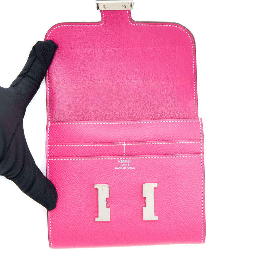 HERMES CONSTANCE WALLET EPSOM PINK SHW