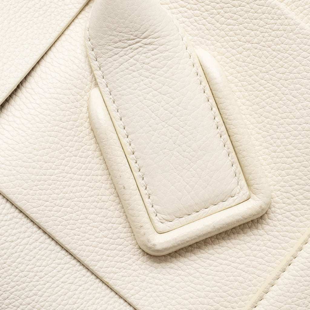 BOTTEGA VENETA LARGE ARCO TOTE BAG GRAINED CALFSKIN WHITE GHW