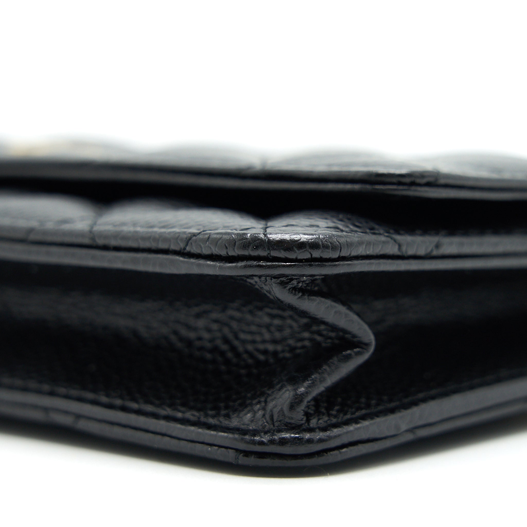 CHANEL CLASSIC WALLET ON CHAIN CAVIAR BLACK WITH GHW