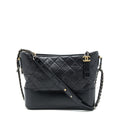 CHANEL LARGE HOBO GABRIELLE BAG BLACK WITH GOLD AND SLIVER HARDWARE