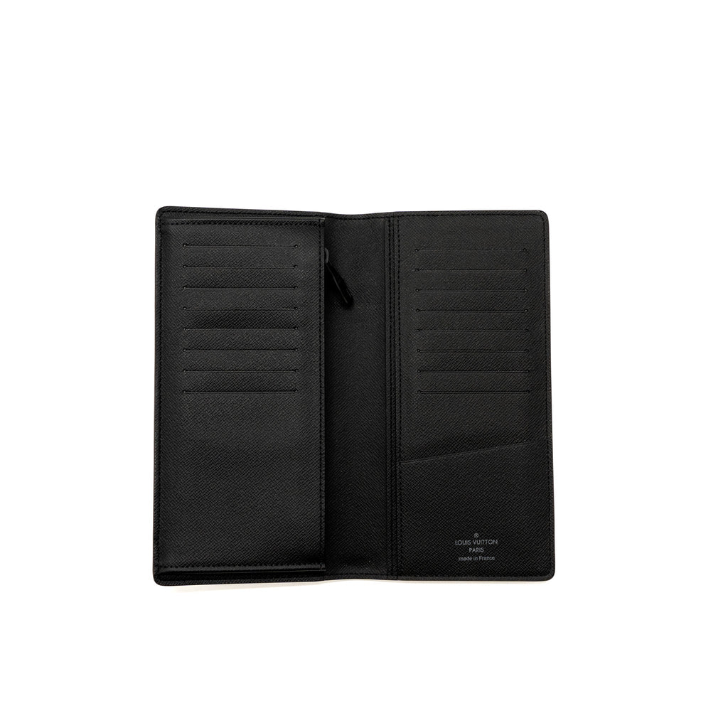 LOUIS VUITTON X NIGO BRAZZA LONG WALLET LIMITED EDITION GIANT DAMIER EBENE COATED CANVAS BLACK HARDWARE