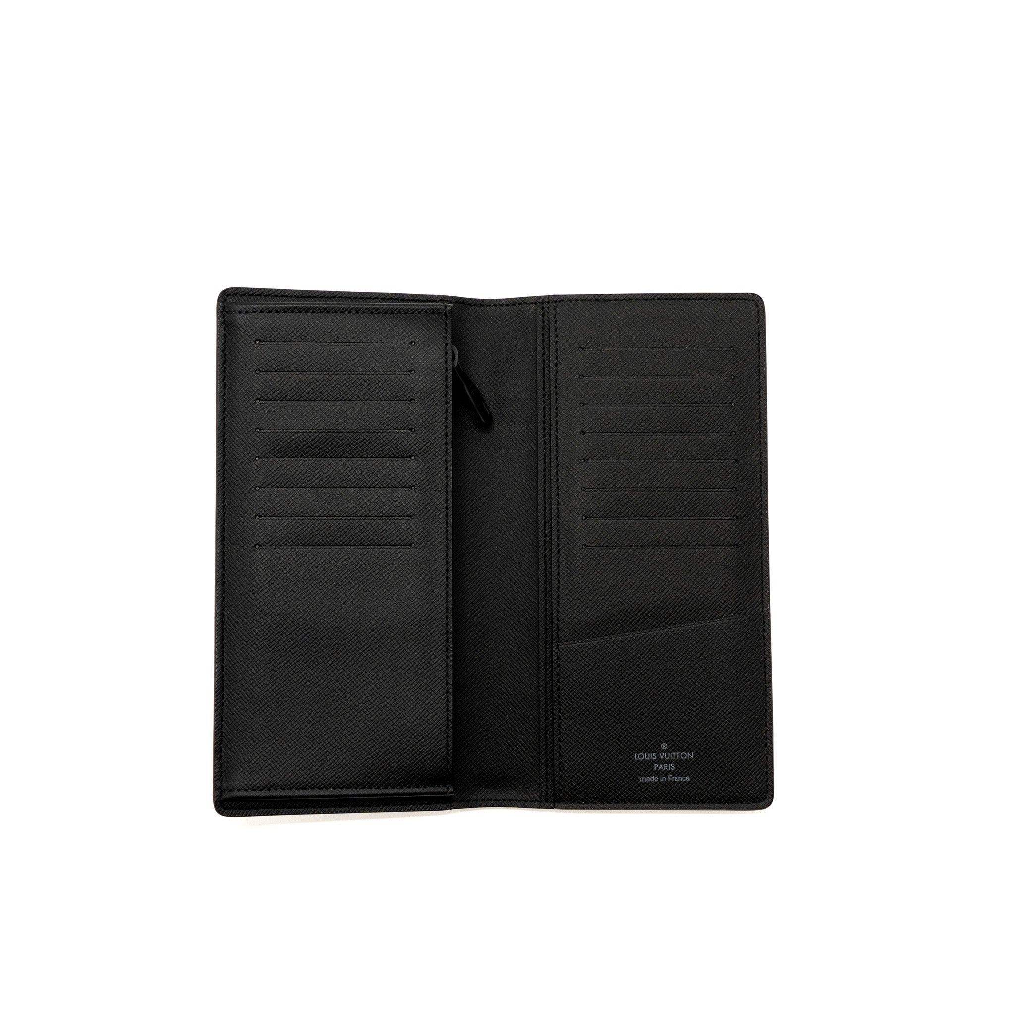 LOUIS VUITTON X NIGO BRAZZA LONG WALLET LIMITED EDITION GIANT DAMIER EBENE COATED CANVAS BLACK HARDWARE
