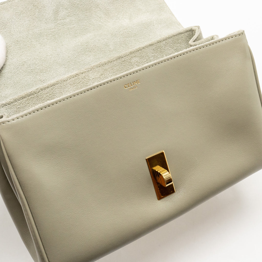 CELINE TEEN SOFT 16 CALFSKIN LIGHT OLIVE GREEN GHW