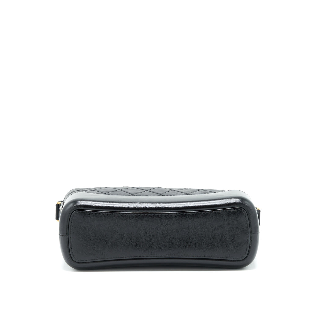 CHANEL LARGE HOBO GABRIELLE BAG BLACK WITH GOLD AND SLIVER HARDWARE