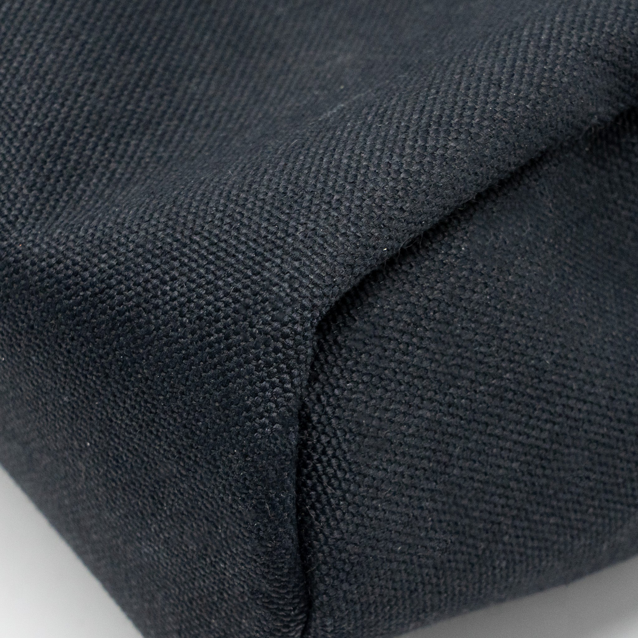 HERMES HERBAG 31 ZIP BAG CANVAS/LEATHER BLACK/BLUE SAPHIR SHW