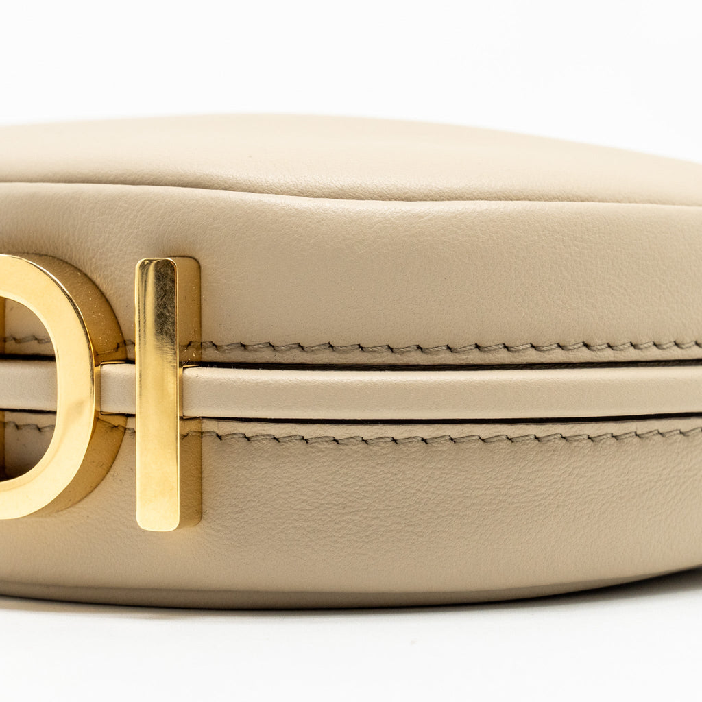 FENDI NANO FENDIGRAPHY LEATHER CHARM CALFSKIN BEIGE GHW