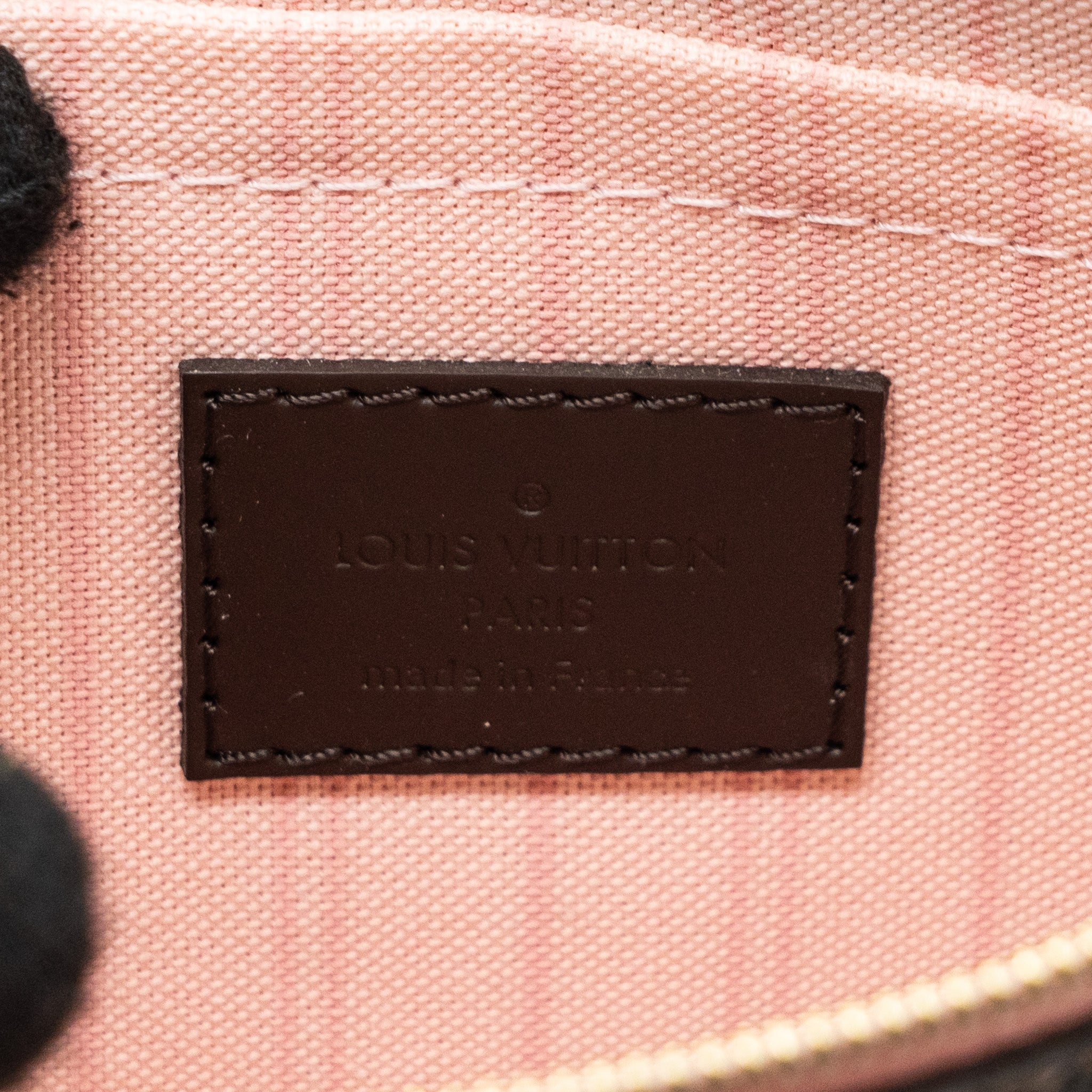 LOUIS VUITTON NEVERFULL MM MONOGRAM DAMIER EBENE CANVAS / ROSE BALLERINA GHW