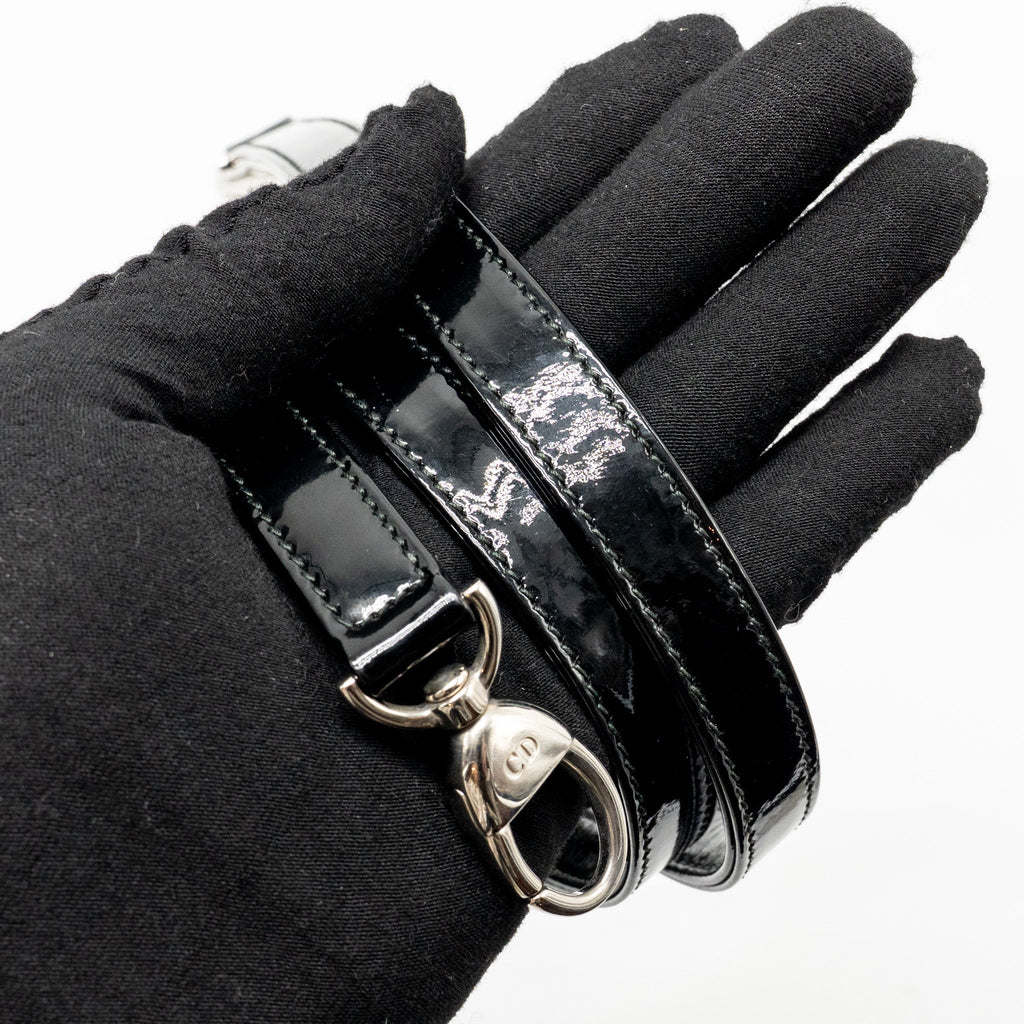 DIOR MEDIUM LADY DIOR PATENT LEATHER BLACK SHW