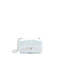 CHANEL 21K IRIDESCENT BABY BLUE MINI RECTANGULAR SHW