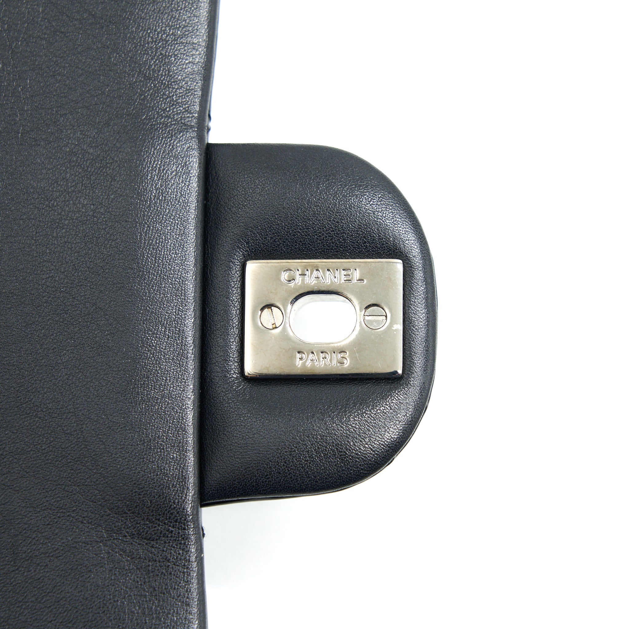 CHANEL MINI RECTANGULAR FLAP BAG PATENT LEATHER BLACK SHW