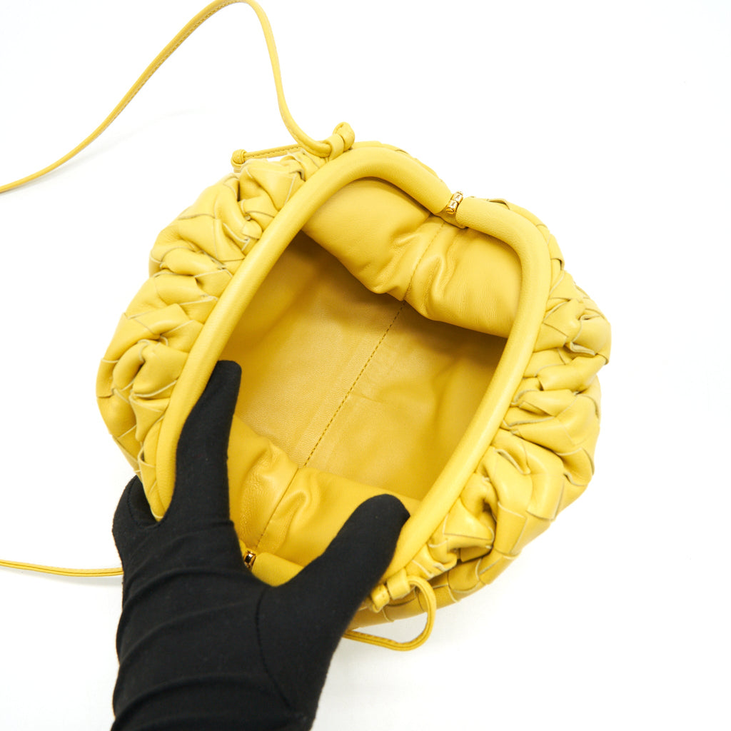 BOTTEGA VENETA THE MINI POUCH BAG YELLOW