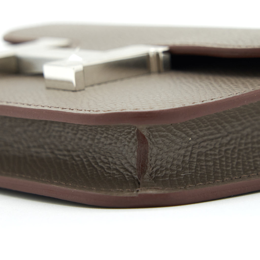 HERMES CONSTANCE SLIM EPSOM LEATHER 8F GRIS ETAIN WITH SHW