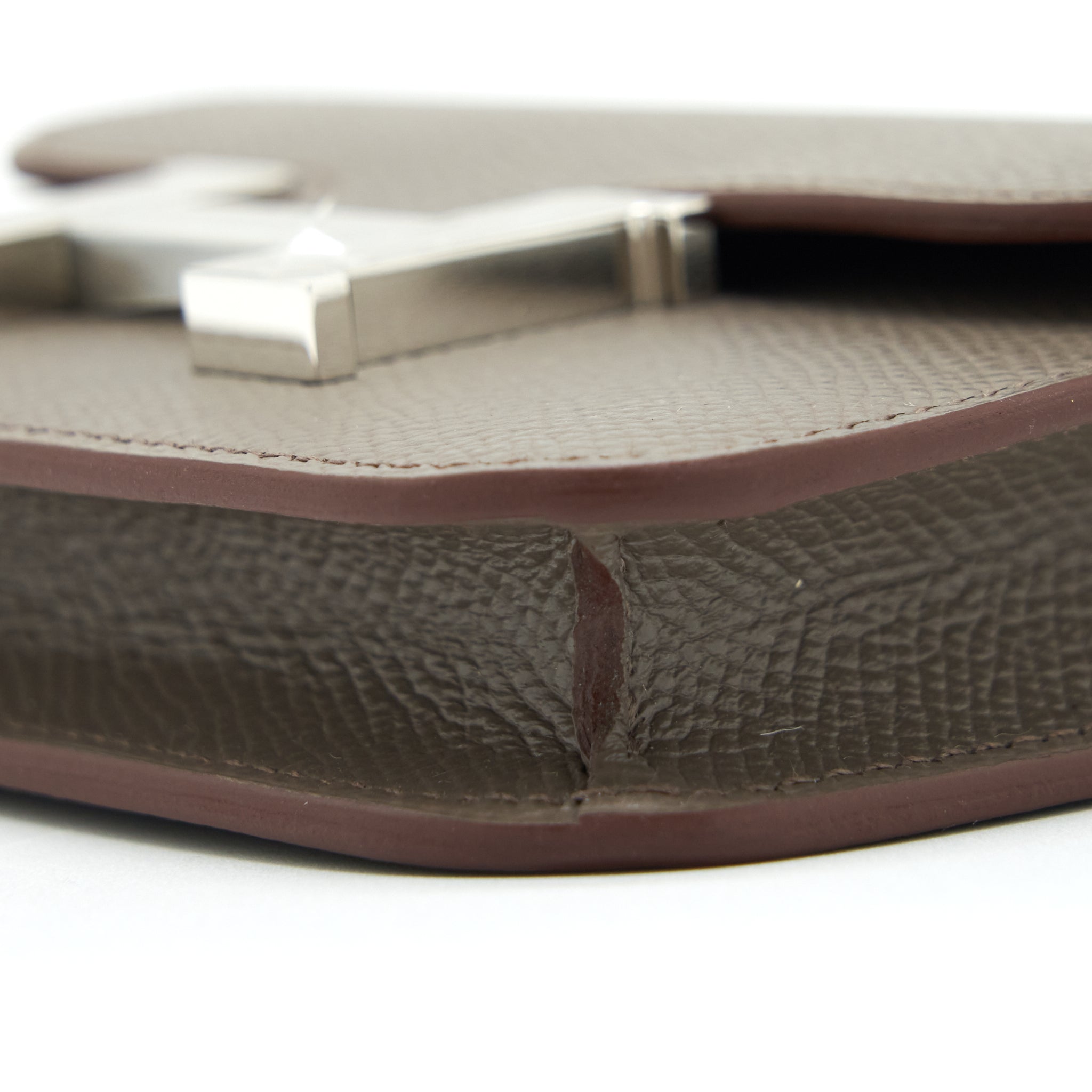 HERMES CONSTANCE SLIM EPSOM LEATHER 8F GRIS ETAIN WITH SHW