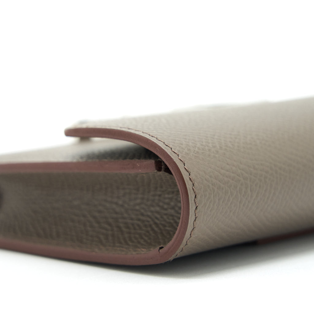 HERMES CONSTANCE SLIM EPSOM LEATHER 8F GRIS ETAIN WITH SHW