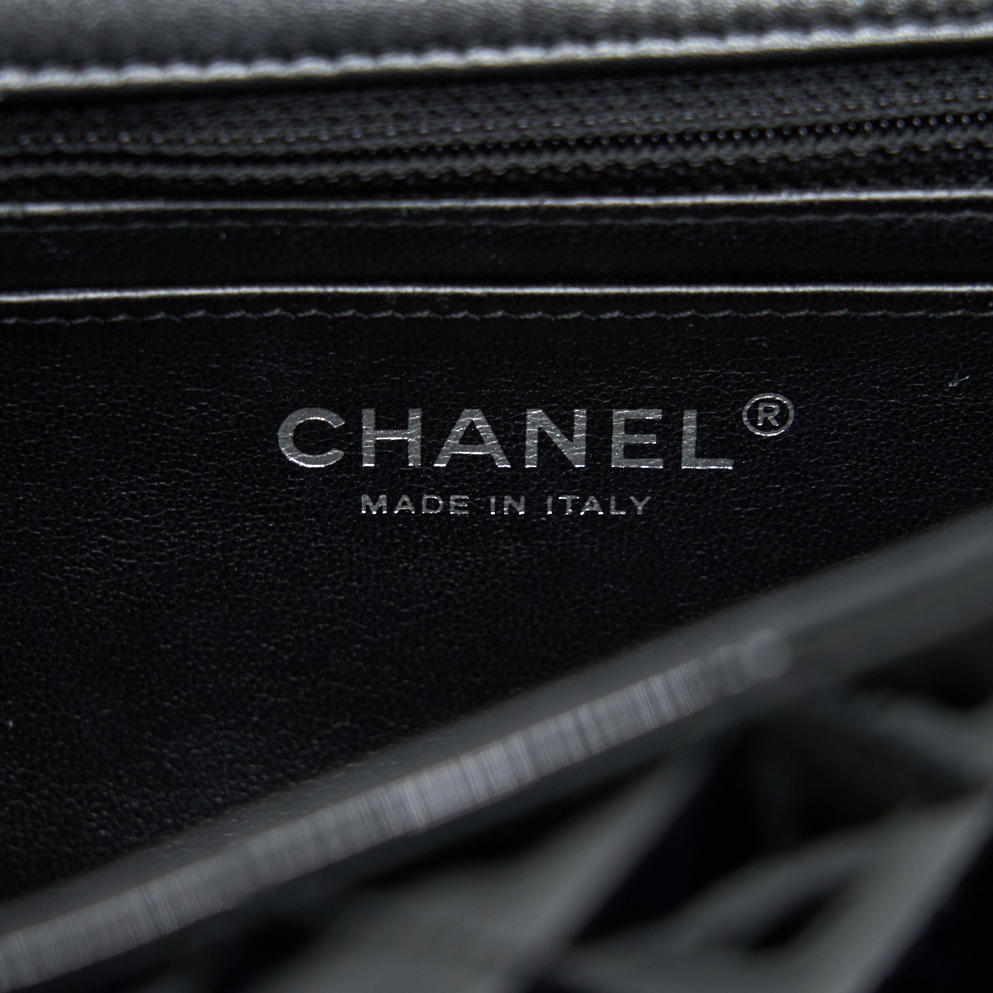 CHANEL MINI RECTANGULAR FLAP BAG PATENT LEATHER BLACK SHW
