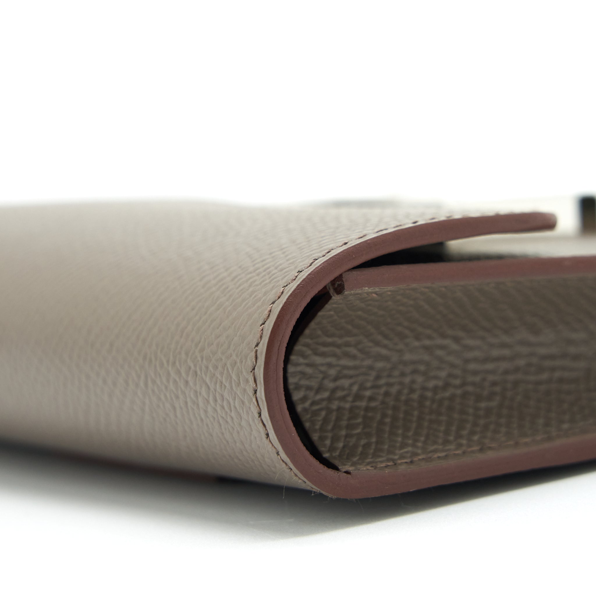 HERMES CONSTANCE SLIM EPSOM LEATHER 8F GRIS ETAIN WITH SHW