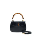 GUCCI VINTAGE BAMBOO SMALL TOP HANDLE BAG BLACK